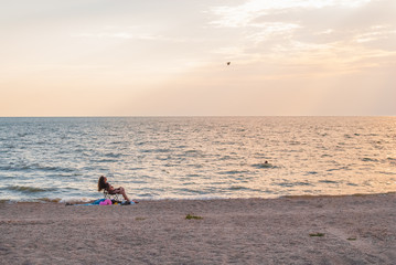 Rest on a deserted beach