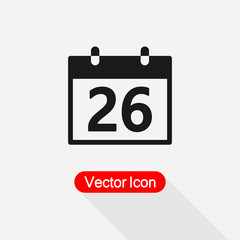 26 Calendar Icon Vector Illustration Eps10