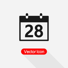 28 Calendar Icon Vector Illustration Eps10