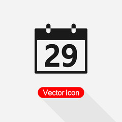29 Calendar Icon Vector Illustration Eps10