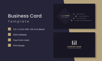 Minimal clean business card template | premium modern contact card, elegant design corporate brand identity .