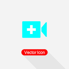 Add Video Icon, Video Camera Icon Vector Illustration Eps10