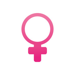 Fototapeta premium female gender symbol icon, gradient style
