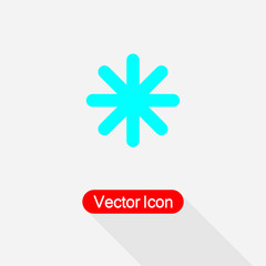 Asterisk Hidden Password Icon, Winter Icon, Medical Symbol Vector Illustration Eps10