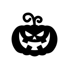 pumpkin of halloween icon, silhouette style