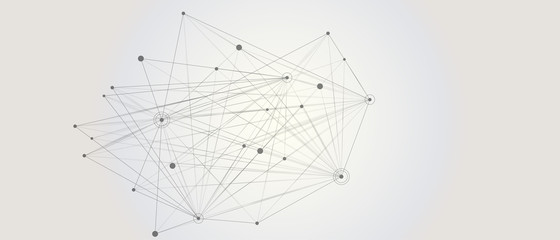 connect lines and dots. Banner