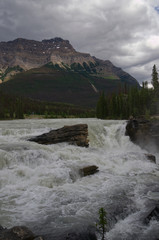 Stormy Clouds over Athabasca Falls