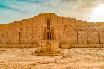 Chogha Zanbil, Iran, which has been inscribed on the List of Unesco World Heritage. Surrounded by desert of April 2018. 