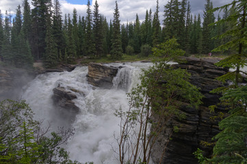 A Closer View of Athabasca Falls