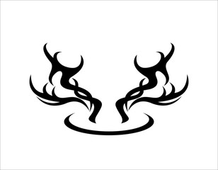 Obraz na płótnie Canvas Deer antler ilustration logo vector template 