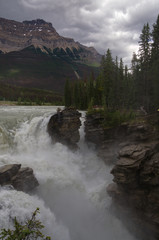 Stormy Clouds over Athabasca Falls