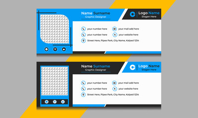Obraz premium Flat and Modern Email Signature Templates Design