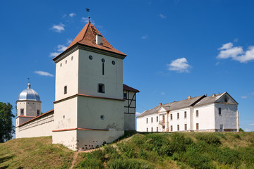 Old castle in Liubcha village, Grodno region, Belarus.