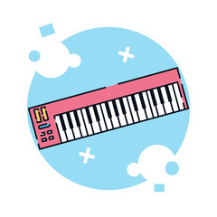Isolated music keyboard icon. Musicla instrument - Vector