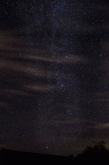 The roof with milion stars, Milky Way above home roof