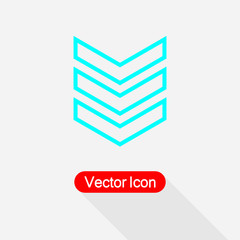Chevron Icon, Badge Military Icon Vector Illustration Eps10