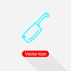 Chopping butcher Icon, Meat Knife Icon Vector Illustration Eps10