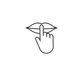 Mute, quiet, silence, silent icon. Vector illustration, flat design.