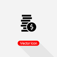 Coins Icon, Money Icon,Finance Icon Vector Illustration Eps10