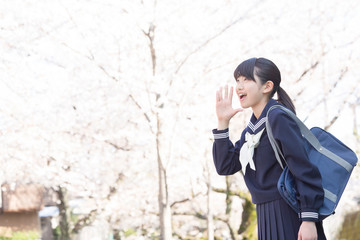 叫ぶ女子中学生
