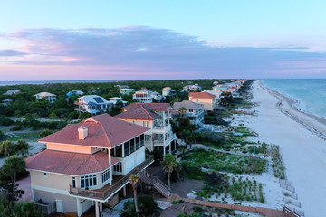 St. George Island,  Franklin County, Florida - AERIAL VIEW - Beach and Island Views - May 2020