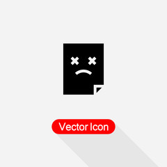 Corrupted File Document Icon Vector Illustration Eps10