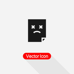 Corrupted File Document Icon Vector Illustration Eps10