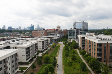 Fototapeta na wymiar Atlanta BeltLine Aerial View, Atlanta, GA, 2020