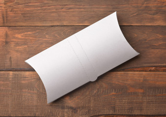 Top view of white blank doner kebab paper packaging