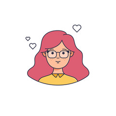 Lovely girl with glasses