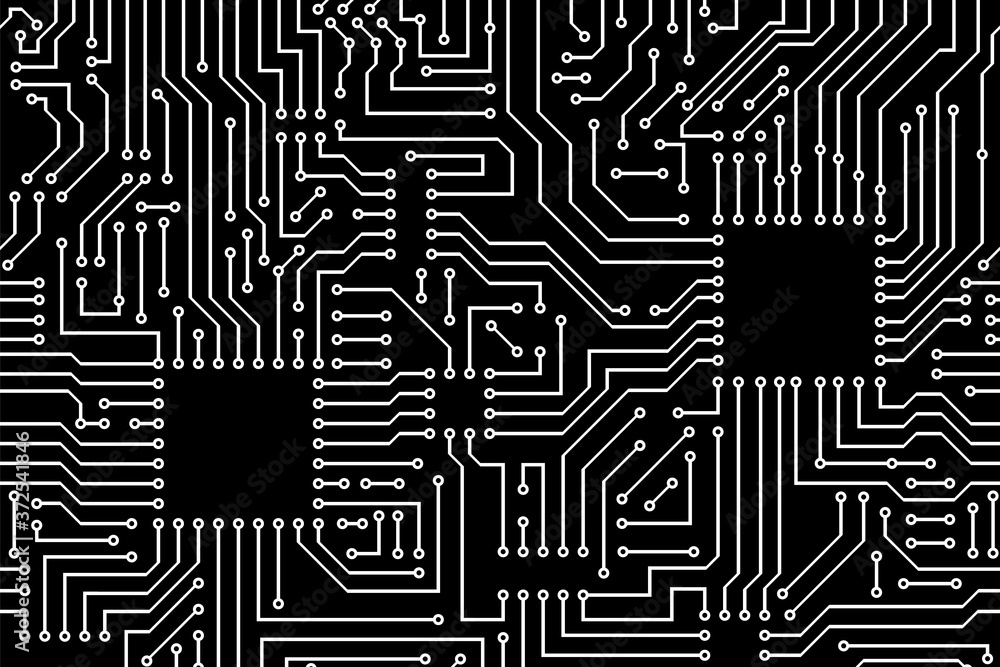 Poster computer circuit board pattern. abstract vector illustration.