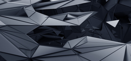 Abstract 3d render, polygonal modern background design