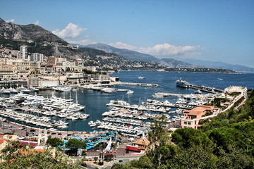 Obraz premium view of monaco harbor