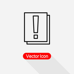 Exclamation Point Book Icon
