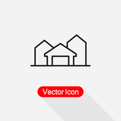 Farm Buildings Icon Vector Illustration Eps10