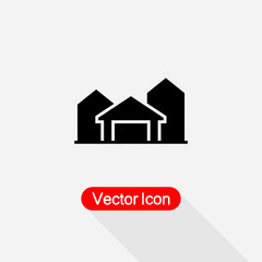 Farm Buildings Icon Vector Illustration Eps10