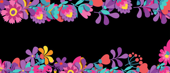 colorful floral frame