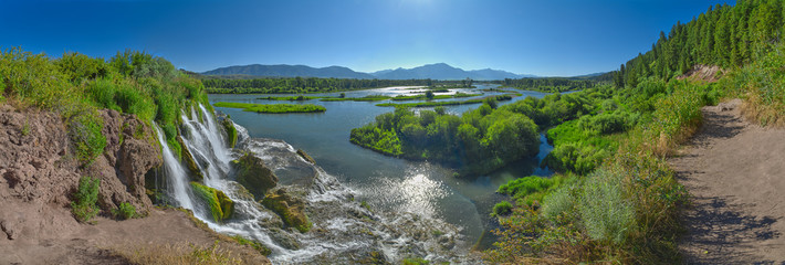 Panorama of Fall Creek Falls in the morning. © Patrick Jennings