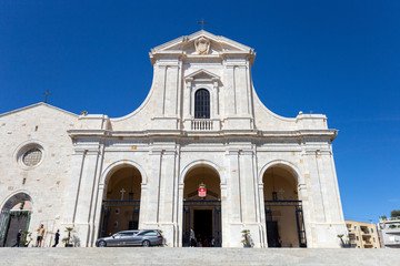 Fototapeta na wymiar The basilica of Our Lady of Bonaria in Cagliari, Sardinia