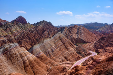 Rainbow Mountains at Zhangye Danxia National Geopark, Gansu, China