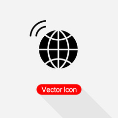 Go To Web Icon, Link Icon Globe Icon Vector Illustration Eps10