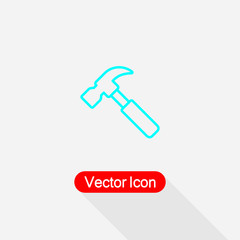 Hammer Icon, Carpenter Hammer Icon Vector Illustration Eps10