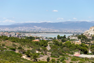 Fototapeta na wymiar View of the city of Cagliari in Sardinia, Italy