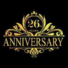 Birthday Anniversary design, Anniversary vector design, Birthday victor design. Family birthday luxurious multi colors printable logotype anniversary design celebration.