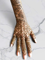 hand with henna