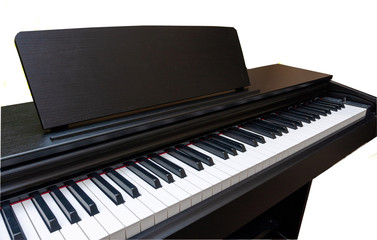 Fototapeta na wymiar piano keys on white background