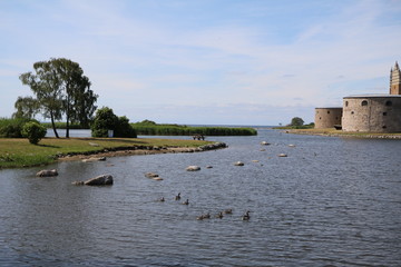 Water around Castle of Kalmar in summer in Sweden © ClaraNila