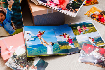 Album with photos, photobook and photo - obrazy, fototapety, plakaty