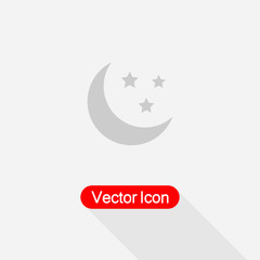 Moon and Stars Icon Vector Illustration Eps10