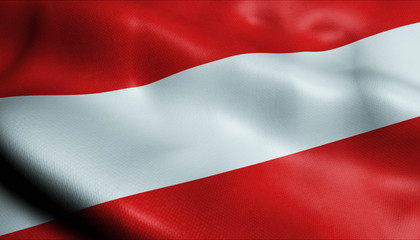 3D Waving Belgium City Flag of Bouillon Closeup View